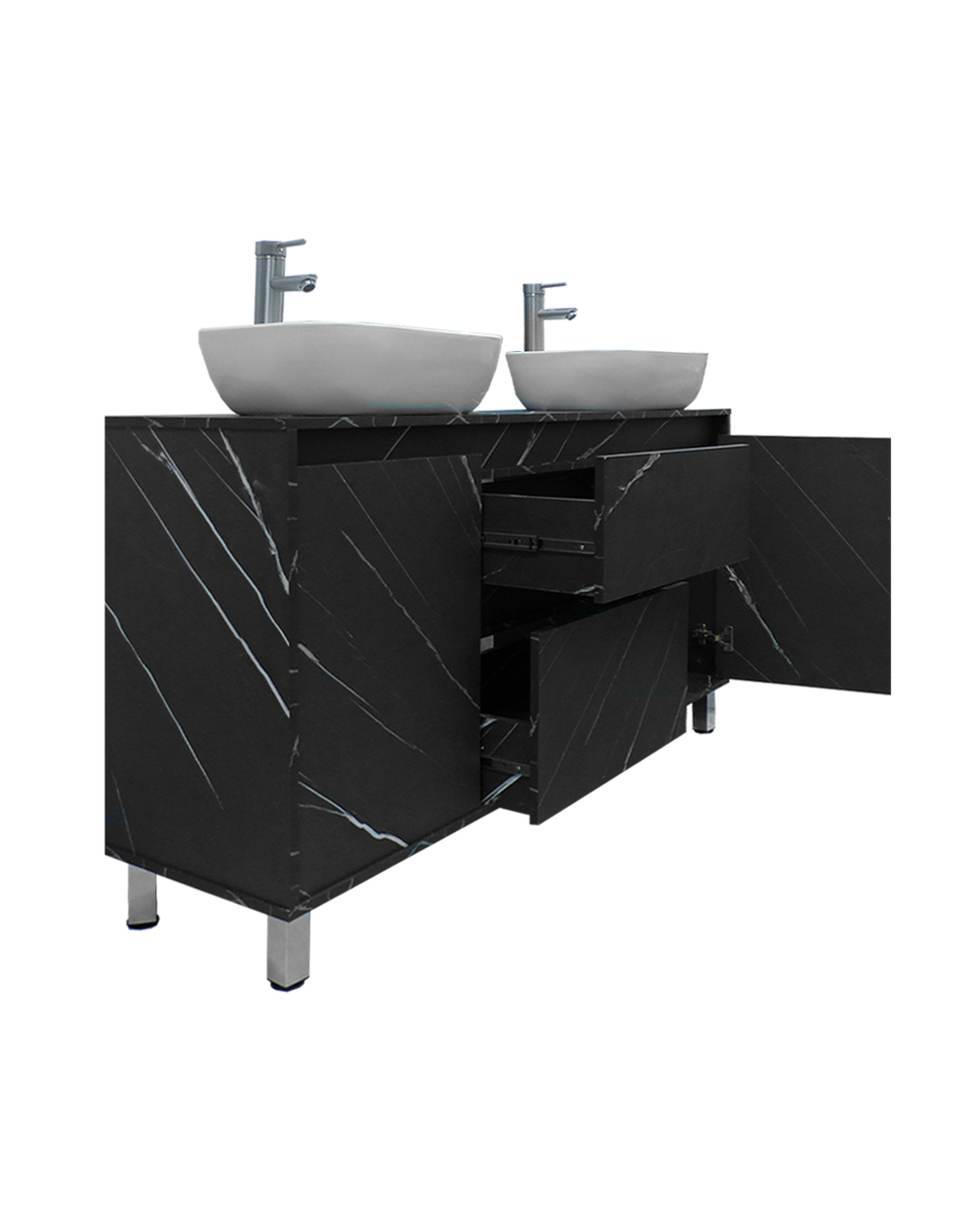 Gabinete Para Baño MÉDANO Con Doble Lavamanos Minimalista