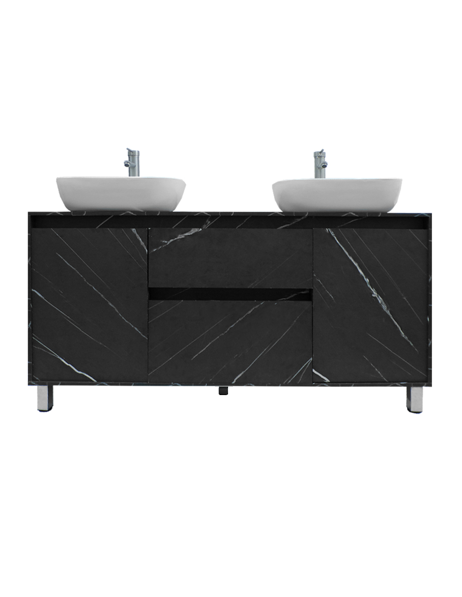 Gabinete Para Baño MÉDANO Con Doble Lavamanos Minimalista