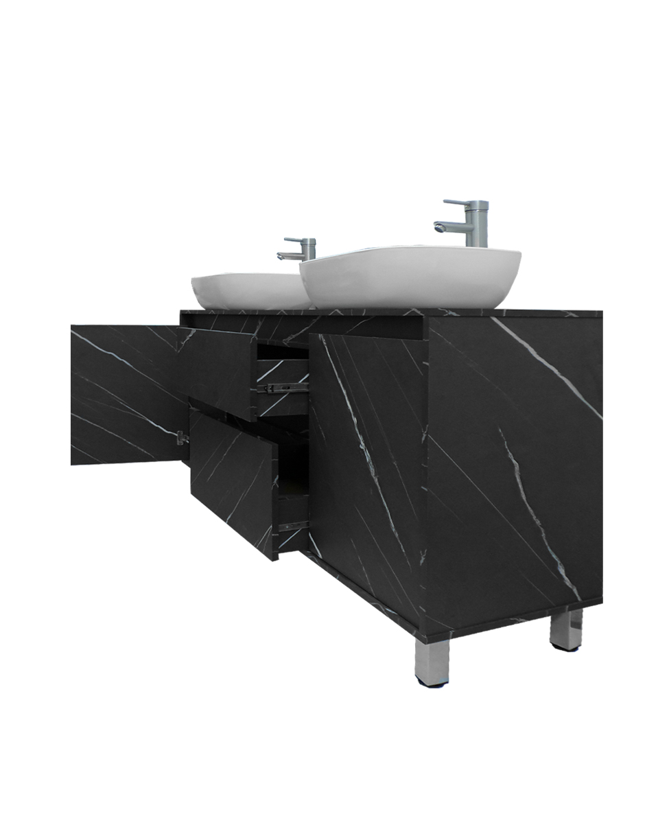 Gabinete Para Baño MÉDANO Con Doble Lavamanos Minimalista