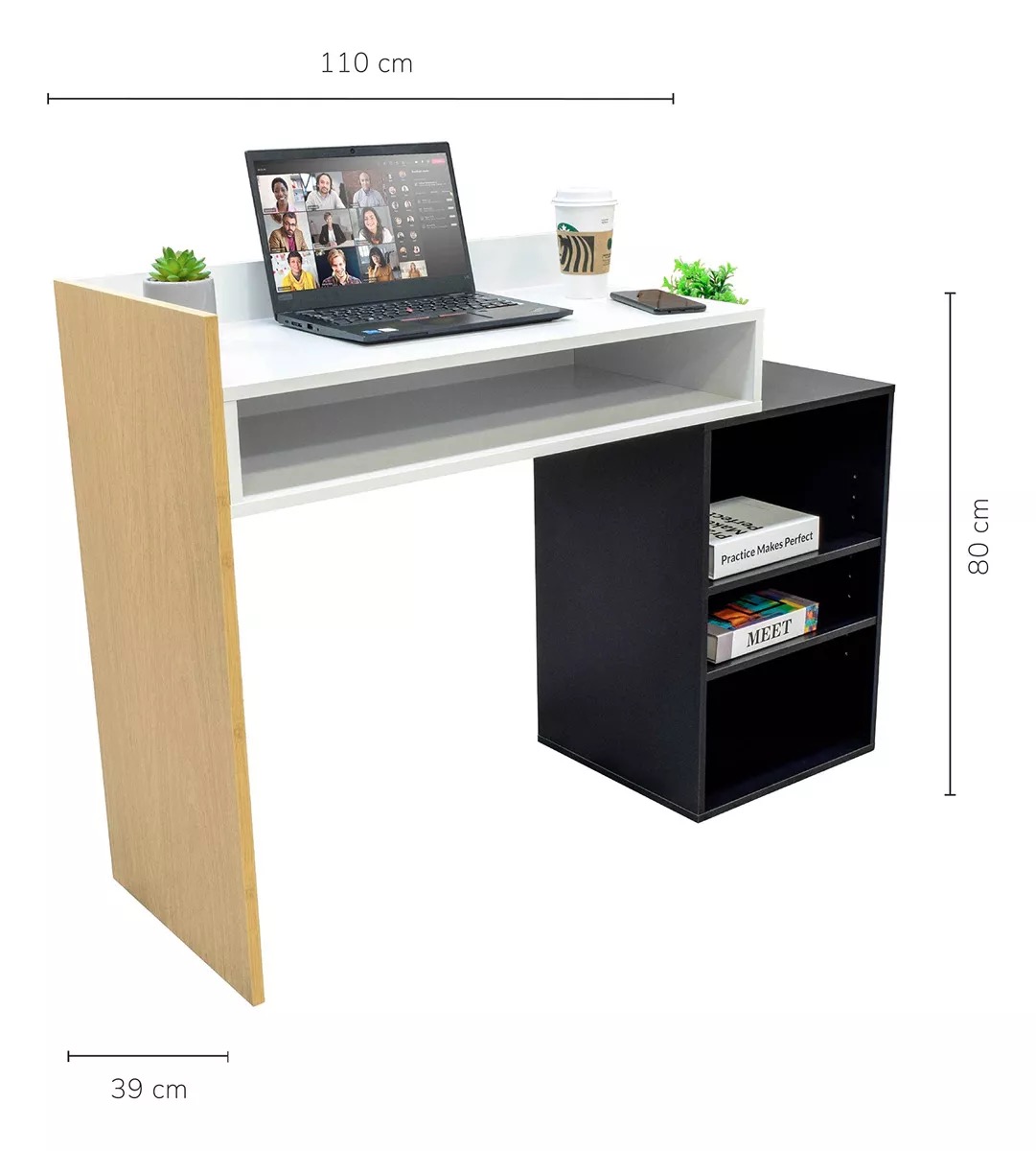 Escritorio Top Living Diseño Moderno Minimalista Color Blanco
