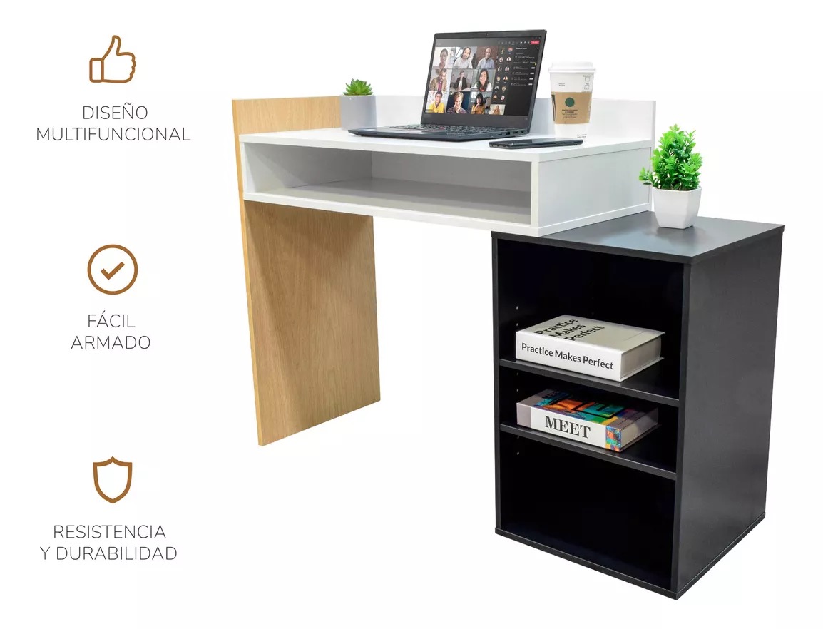 Escritorio Top Living Diseño Moderno Minimalista Color Blanco