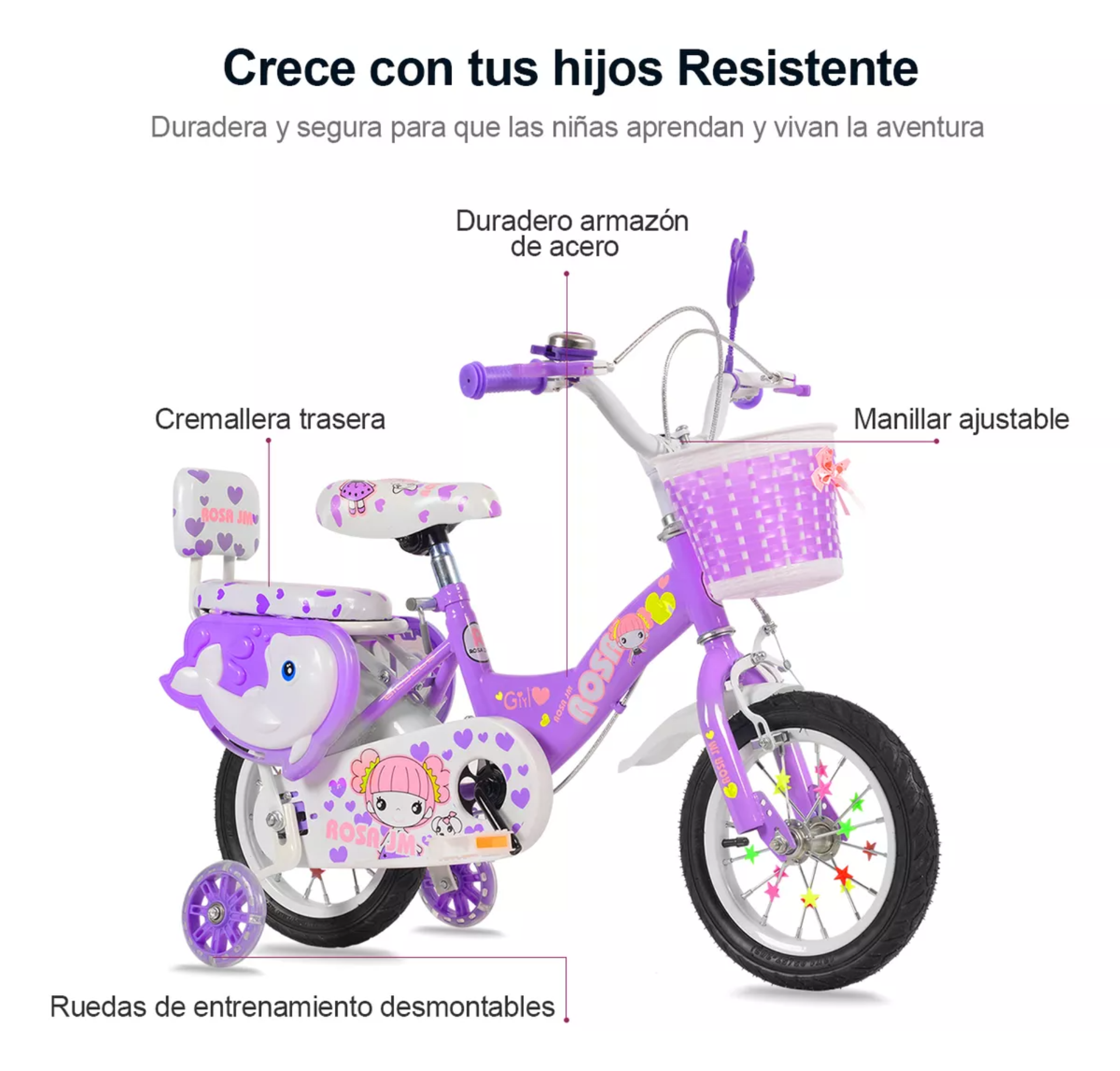 Bicicleta Infantil Para Niña R16 Entrenamiento Terrafit