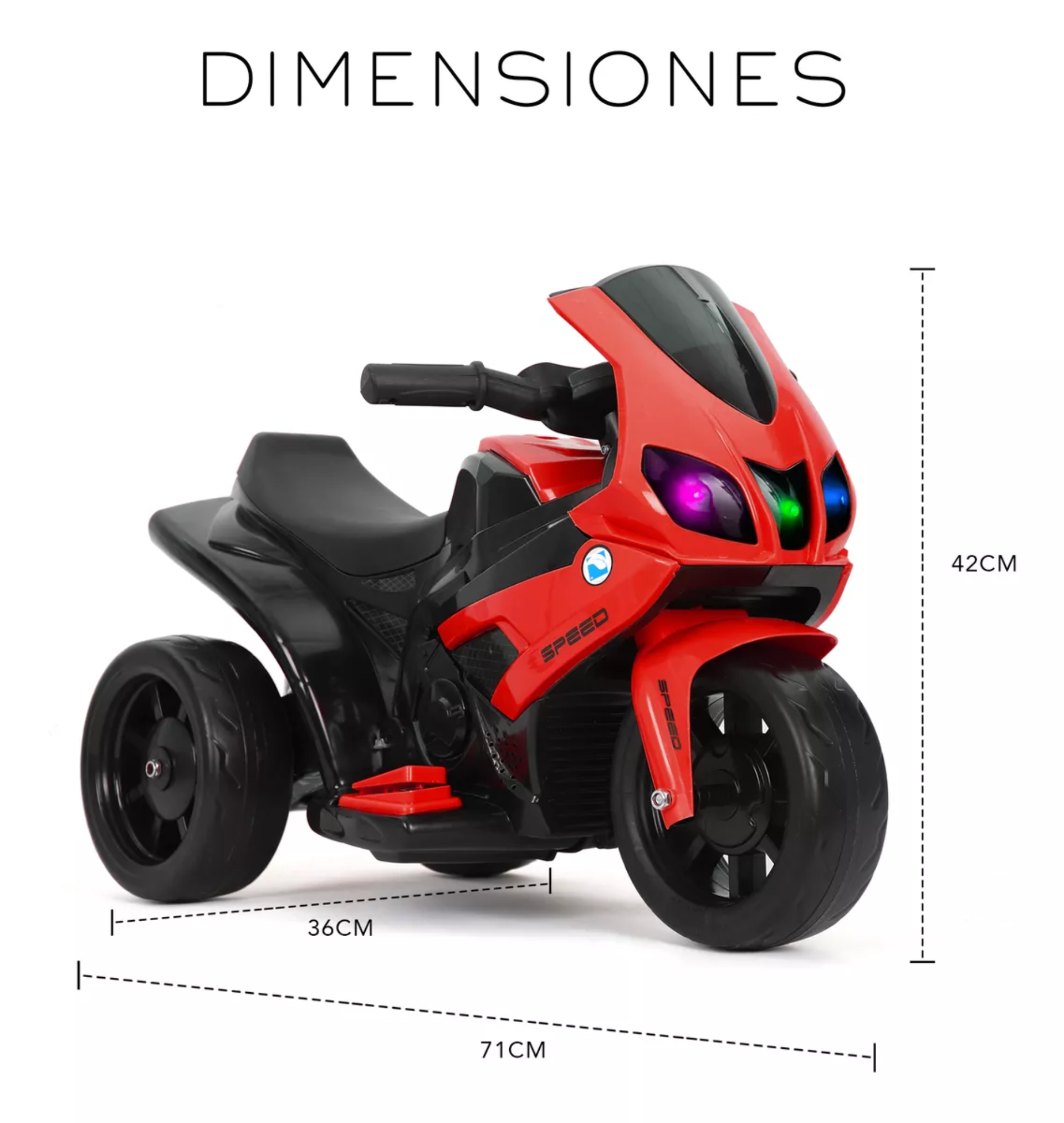 Motocicleta Montable Electrica Infantil Luces Y Sonido Nube