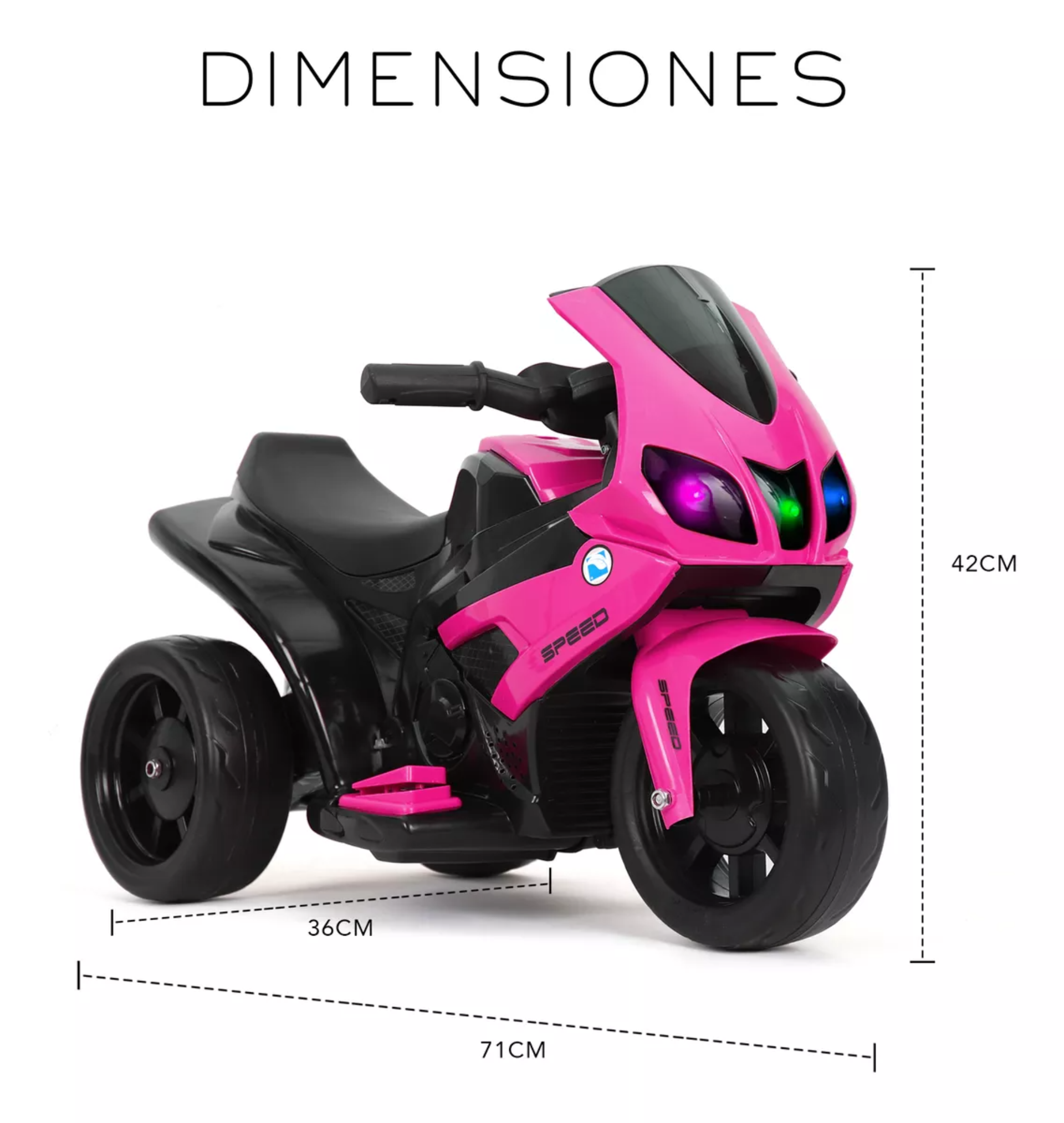 Motocicleta Montable Electrica Infantil Luces Y Sonido Nube