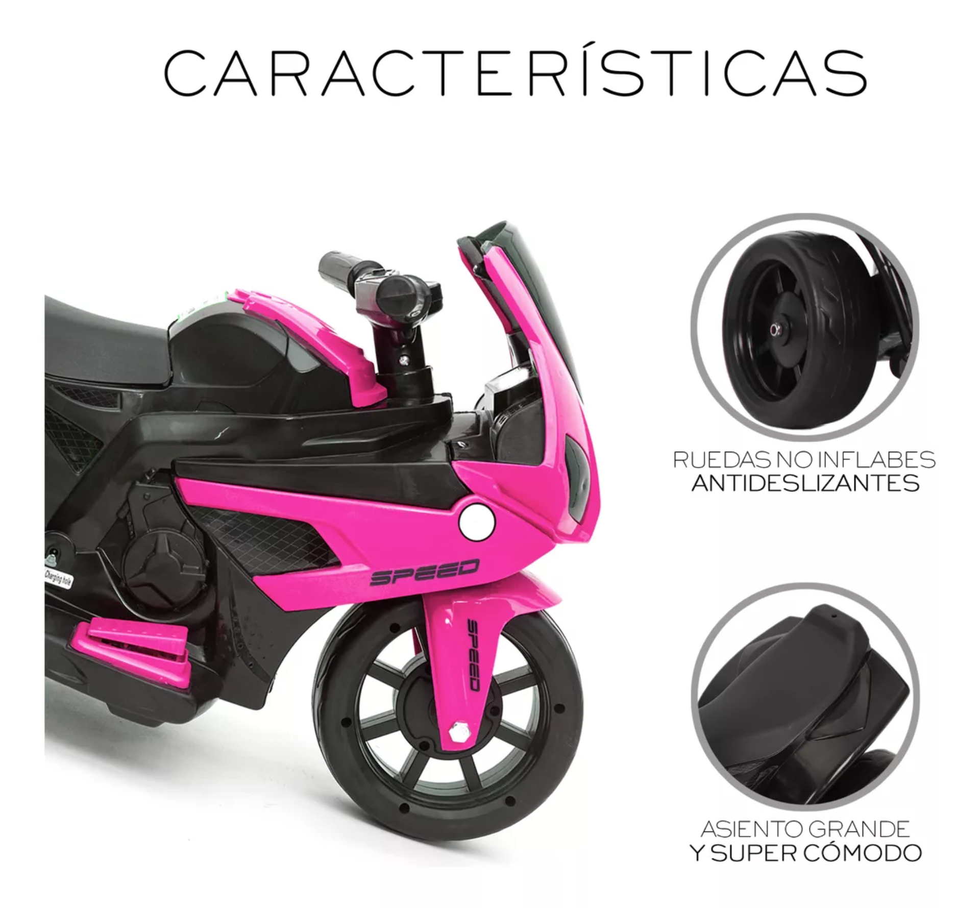 Motocicleta Montable Electrica Infantil Luces Y Sonido Nube