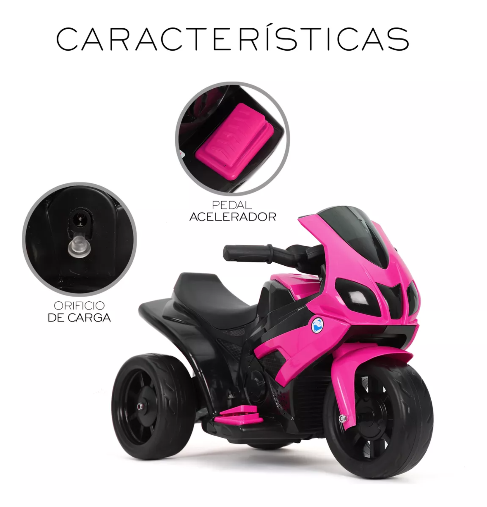 Motocicleta Montable Electrica Infantil Luces Y Sonido Nube