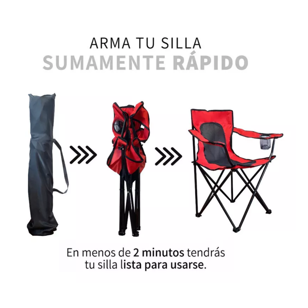 Sillas Para Jardin Exterior Respirable Soporte Máximo 150kg Rojo