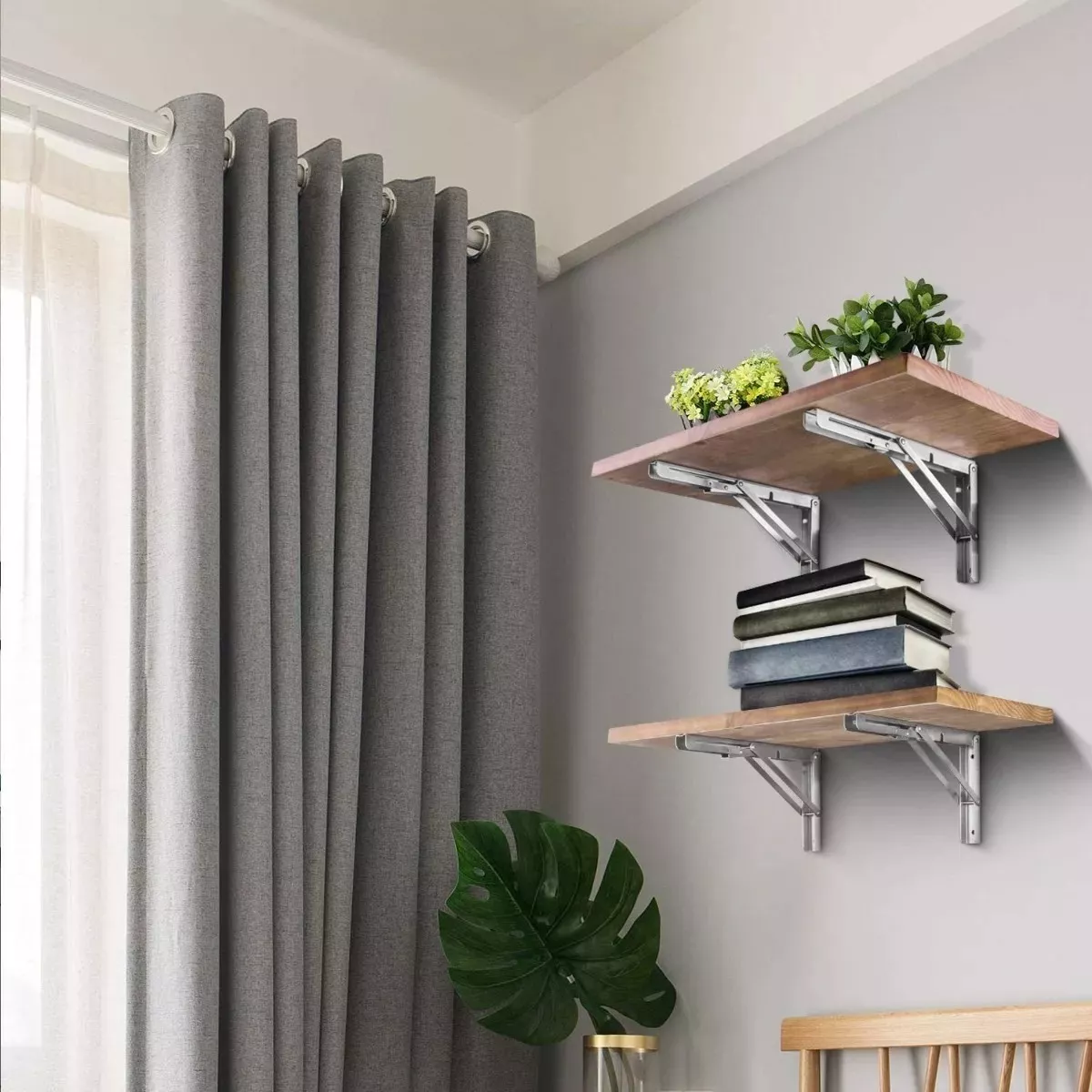 Soporte Ménsula Brazo P Repisa Abatible Plegable 4pcs 35cm