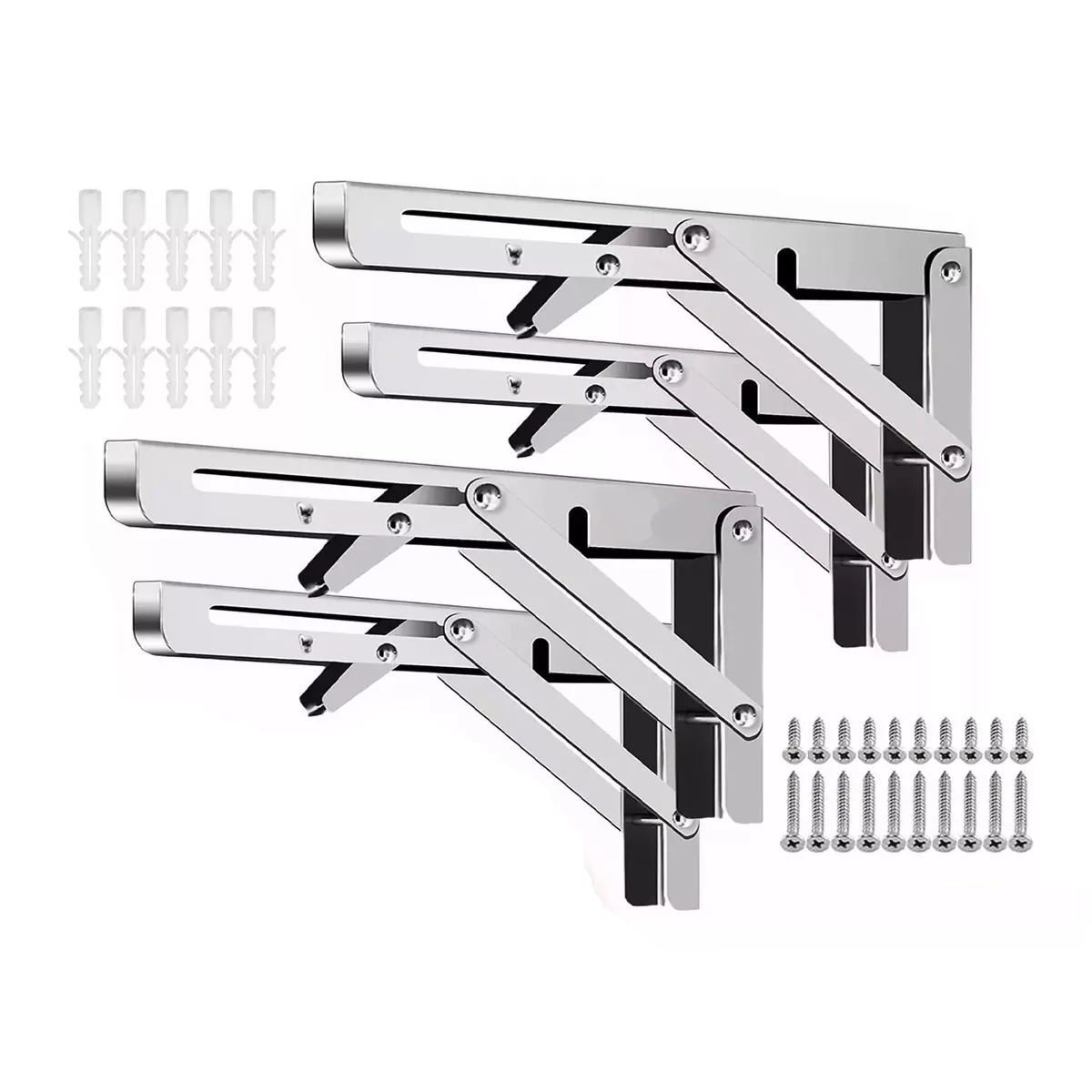 Soporte Ménsula Brazo P Repisa Abatible Plegable 4pcs 35cm