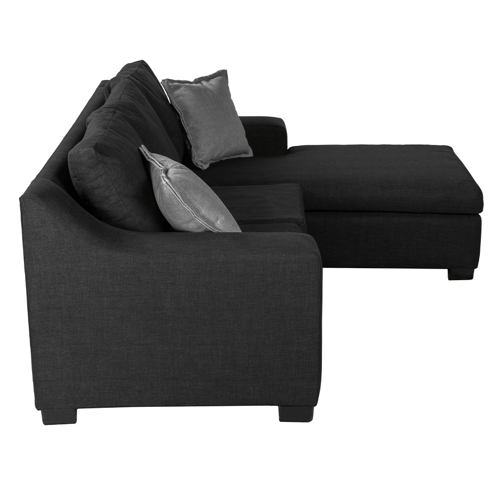 Sofá Chaise Dicasa Lyra Negro. ENTREGA SOLO EN CDMX Y AREA METROPOLITANA
