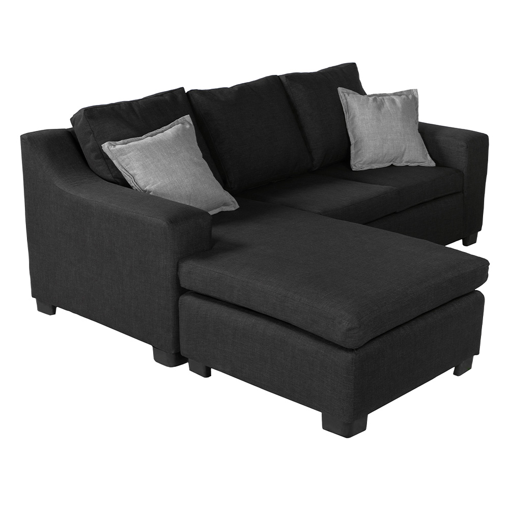 Sofá Chaise Dicasa Lyra Negro. ENTREGA SOLO EN CDMX Y AREA METROPOLITANA