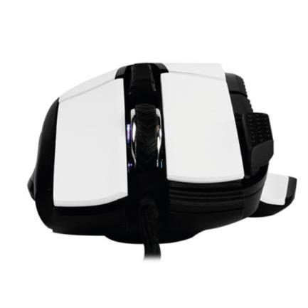 Mouse Game Factor MOG602 Click Láser Pixart 3370 19000 dpi 8 Botones Iluminación RGB Color Blanco