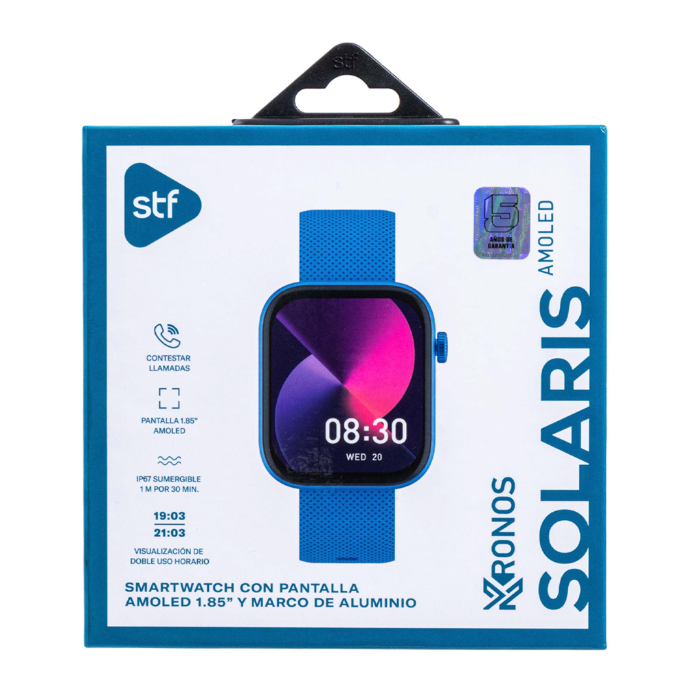 Smartwatch reloj inteligente STF  Kronos Solaris Color Azul 