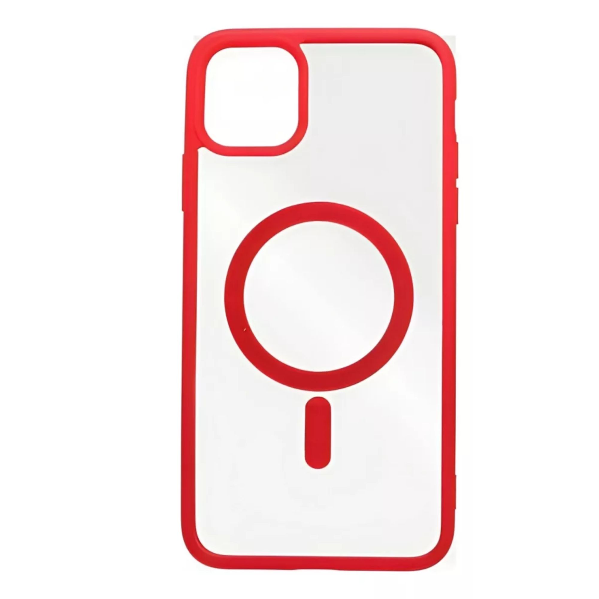 Funda Transparente Clear Case Color Para Iphone 16 pro max / Rojo