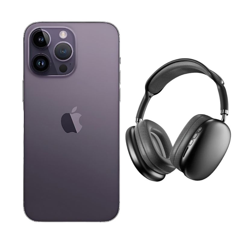 iPhone 14 Pro 128GB Morado CHIP Reacondicionado Grado A + Diadema Genérica