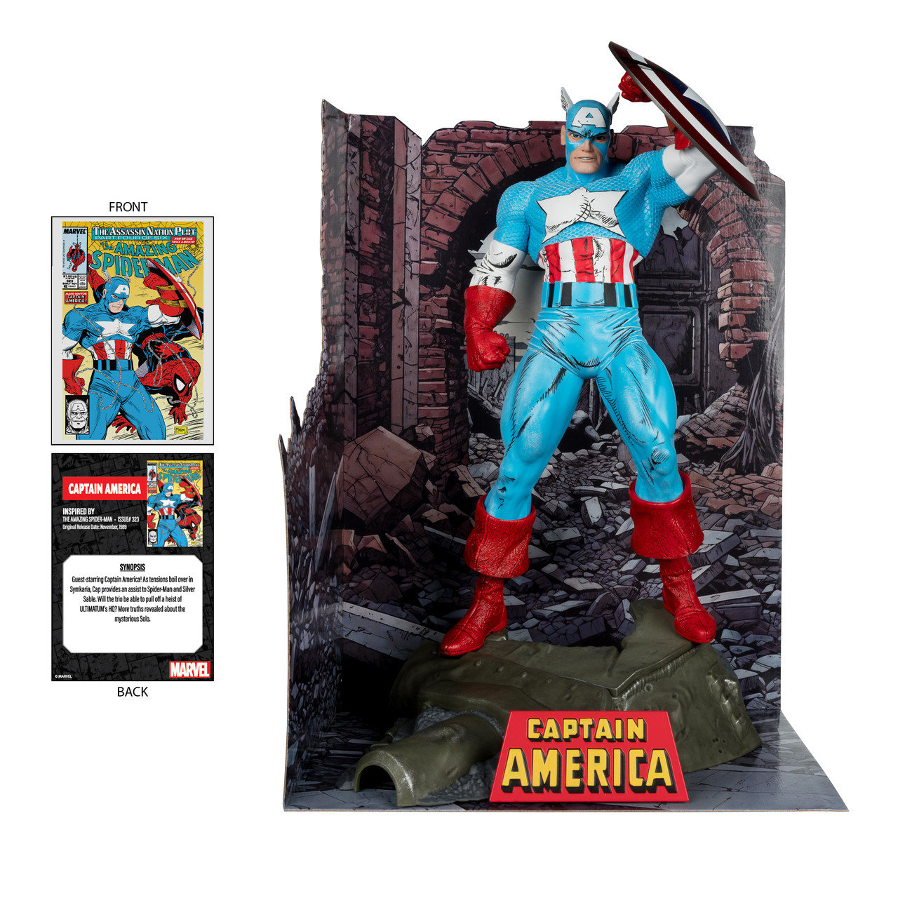 Marvel Comics Captain America (The Amazing Spider-Man #323) 1/6 Scale Figure