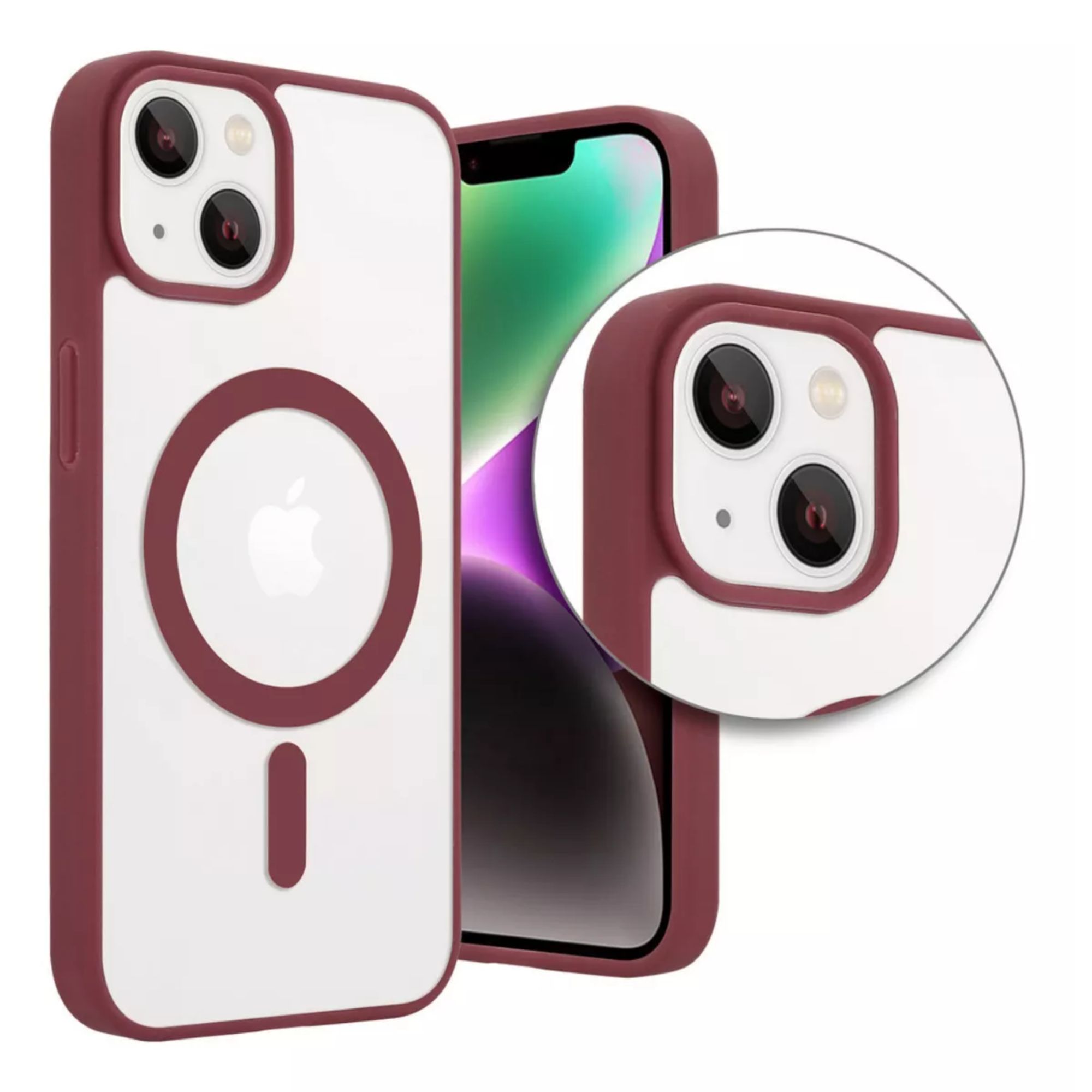 Funda Transparente Clear Case Color Para Iphone 16 pro max / Vino
