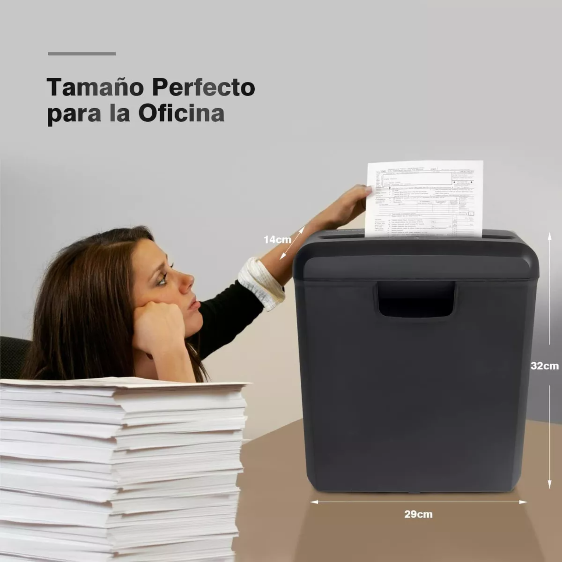 Trituradora De Papel Y Tarjetas De Crédito, Trituradora Con Capacidad Para 6 Hojas Y Papelera De 10l