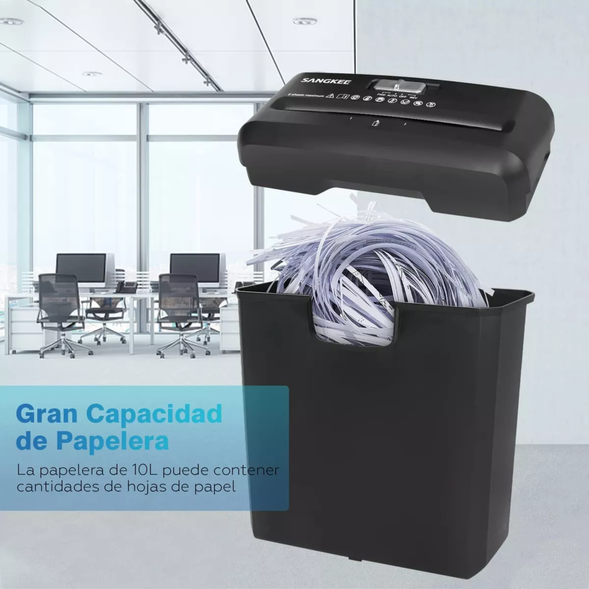 Trituradora De Papel Y Tarjetas De Crédito, Trituradora Con Capacidad Para 6 Hojas Y Papelera De 10l