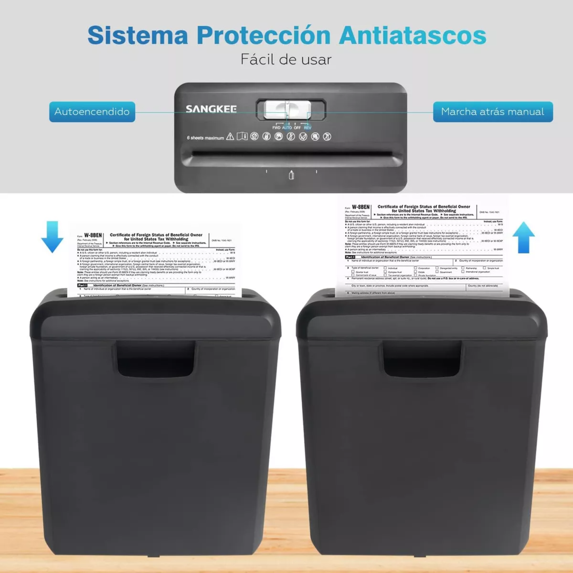 Trituradora De Papel Y Tarjetas De Crédito, Trituradora Con Capacidad Para 6 Hojas Y Papelera De 10l