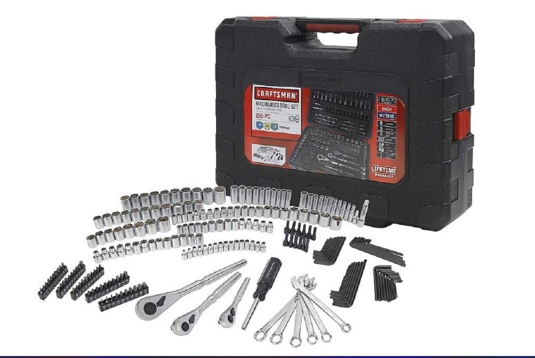 Craftsman JUEGO DE HERRAMIENTAS 230 PZAS MATRACAS 1/4 3/8 Y 1/2 