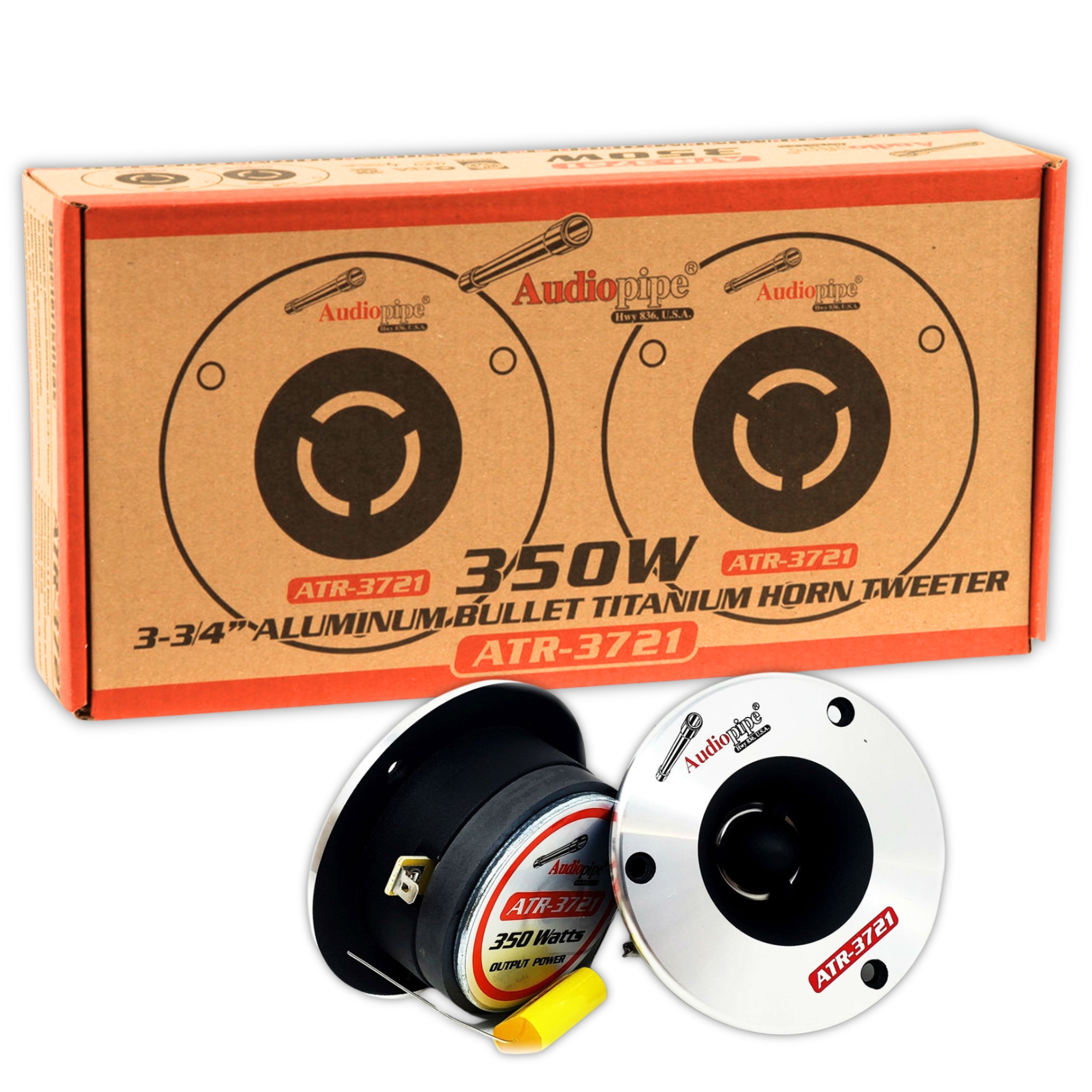 Tweeter Bala Aluminio Audiopipe ATR3721 350 Watts 3.75 PLG