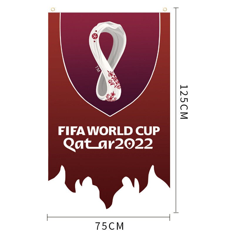 Exclusivo! Banderin Conmemorativo Mundial de Futbol Qatar 2022