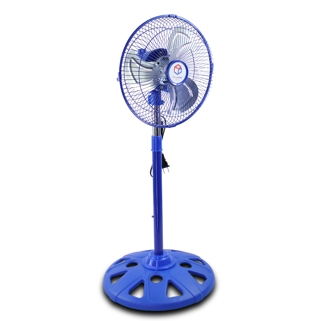 Ventilador azul de Pedestal 10 Pulgadas Metálico con 3 Aspas