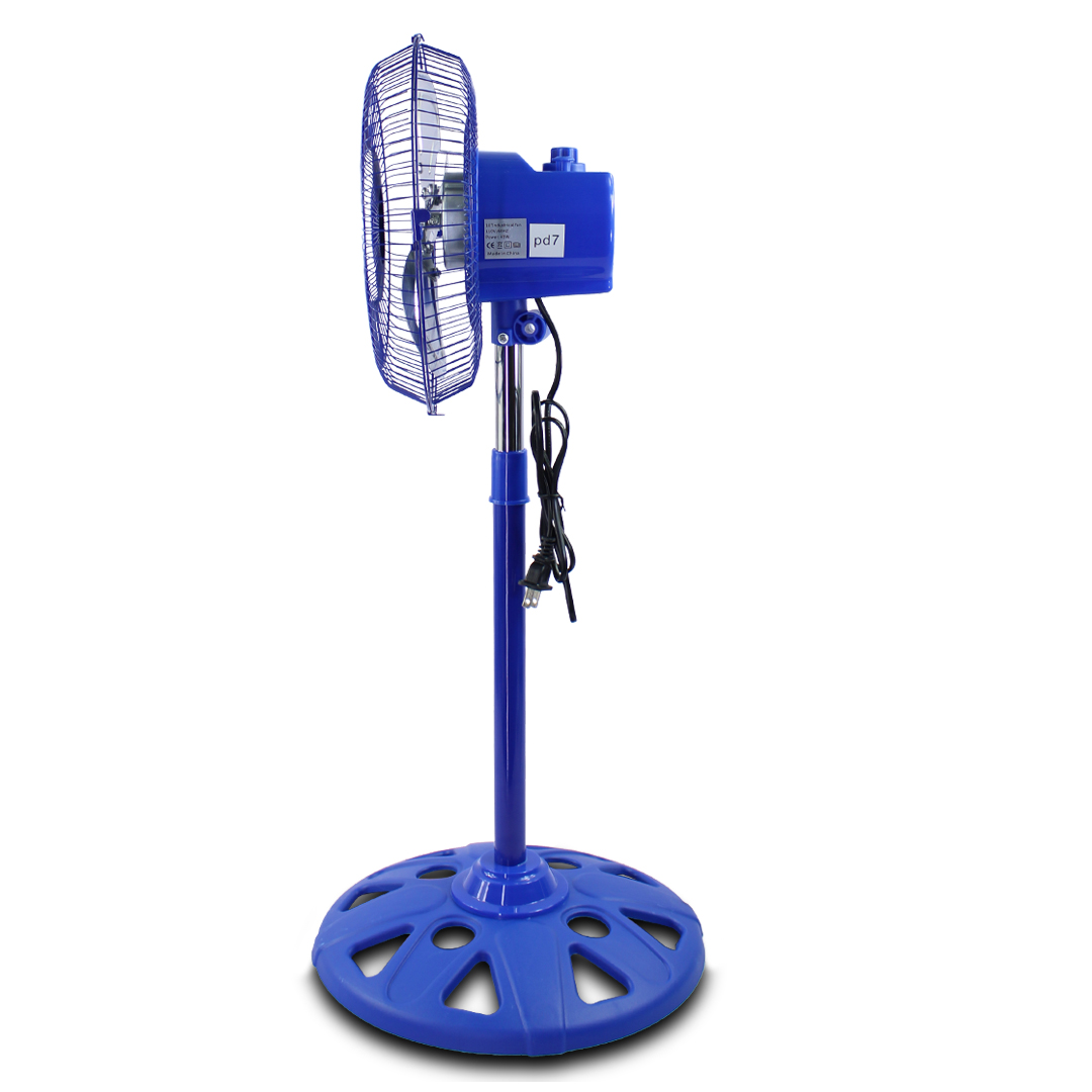 Ventilador azul de Pedestal 10 Pulgadas Metálico con 3 Aspas