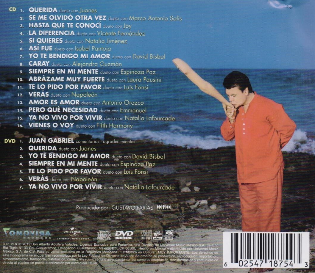 Juan Gabriel Los Duo Disco CD + DVD.