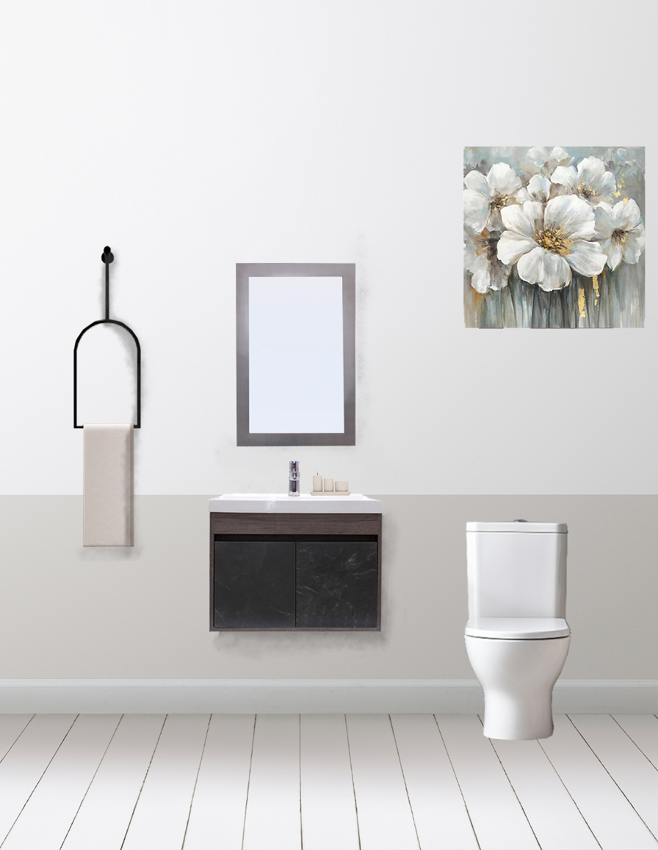 Gabinete Para Baño PIHA Con Espejo Decorativo