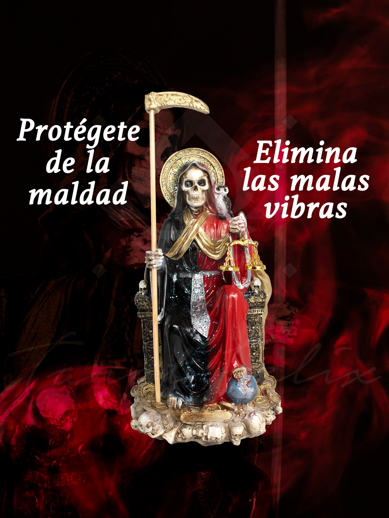  "Santa Suprema Reversible: Neutraliza Maleficios y Chismes con la Protección del Búho + Libro Esotérico "