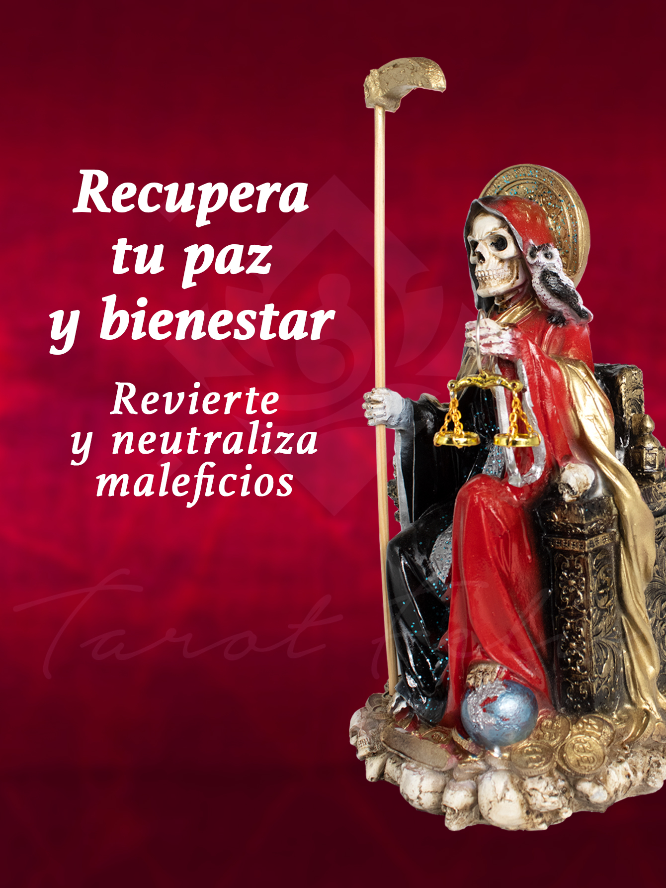  "Santa Suprema Reversible: Neutraliza Maleficios y Chismes con la Protección del Búho + Libro Esotérico "