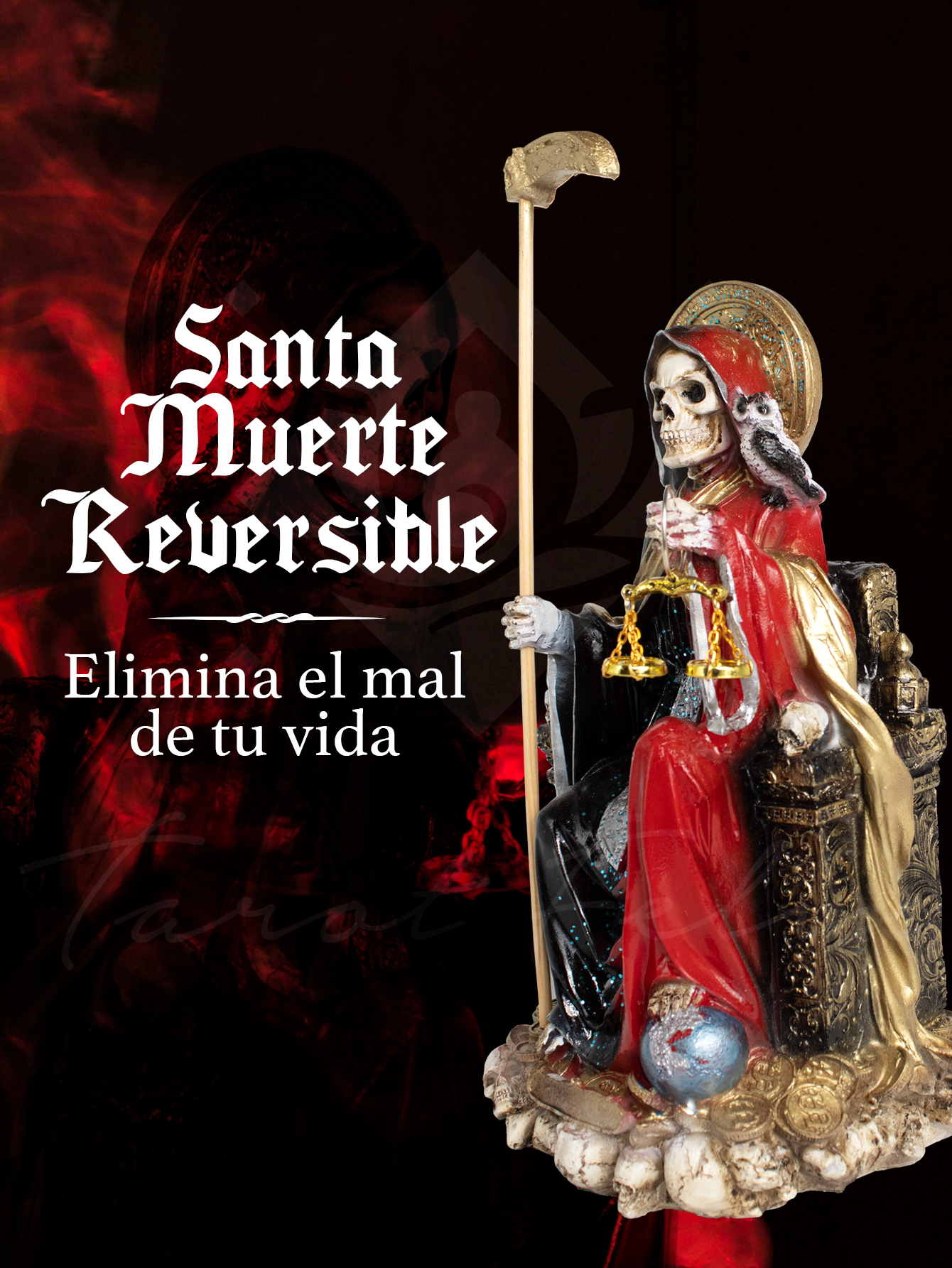  "Santa Suprema Reversible: Neutraliza Maleficios y Chismes con la Protección del Búho + Libro Esotérico "