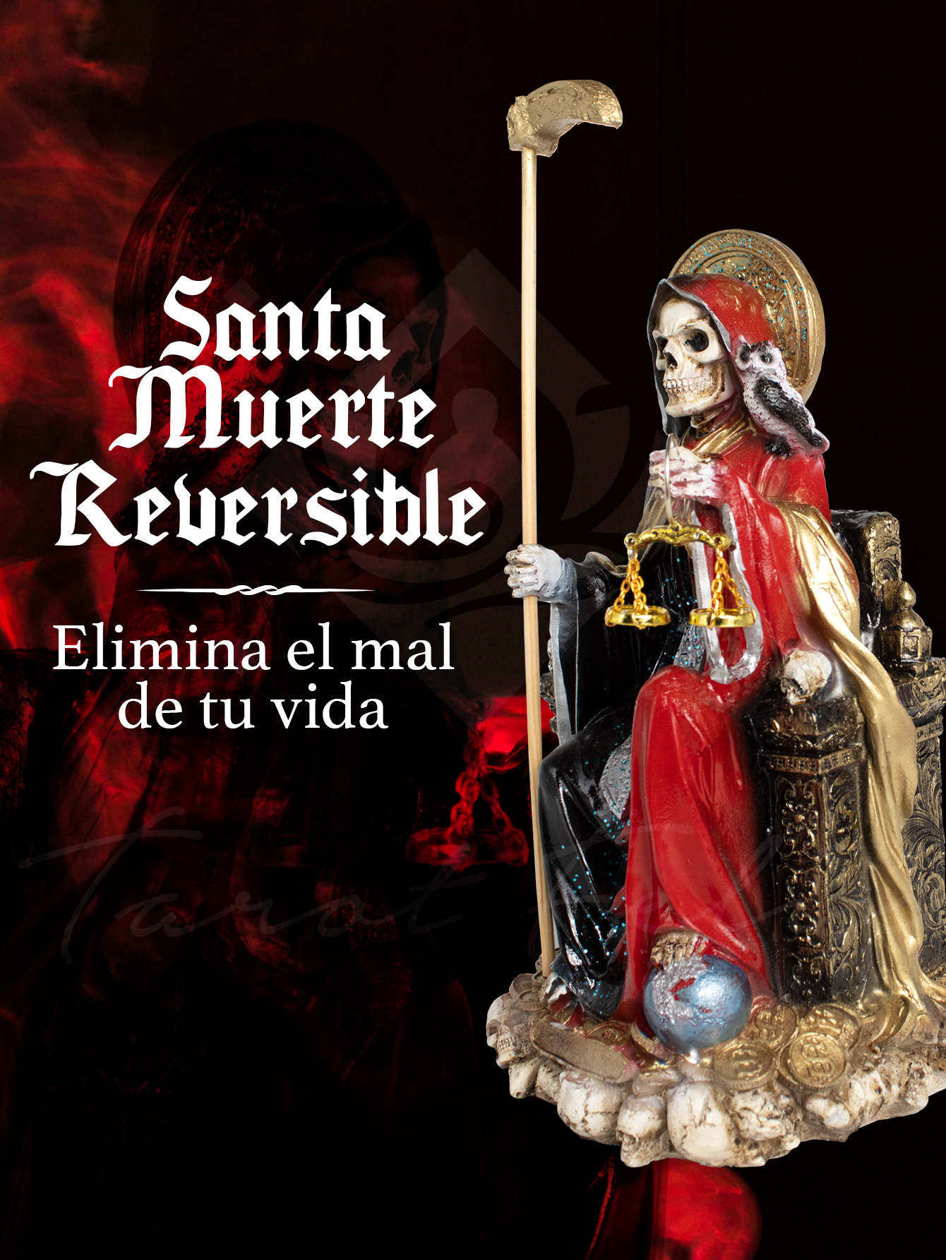  "Santa Suprema Reversible: Neutraliza Maleficios y Chismes con la Protección del Búho + Libro Esotérico "