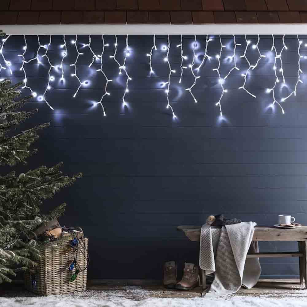 Cascada de Luces Navideñas Led 300 Focos Luz Blanca brillante