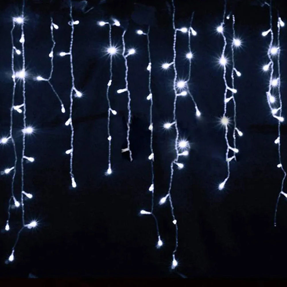 Cascada de Luces Navideñas Led 300 Focos Luz Blanca brillante
