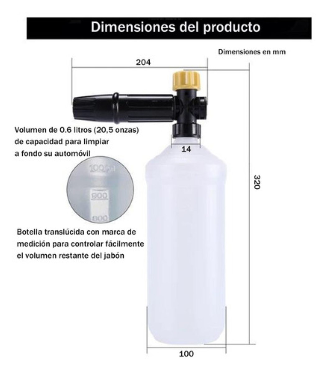 Foam Lance Lanza De Espuma Para Nieve Portatil Para Koblenz blanco