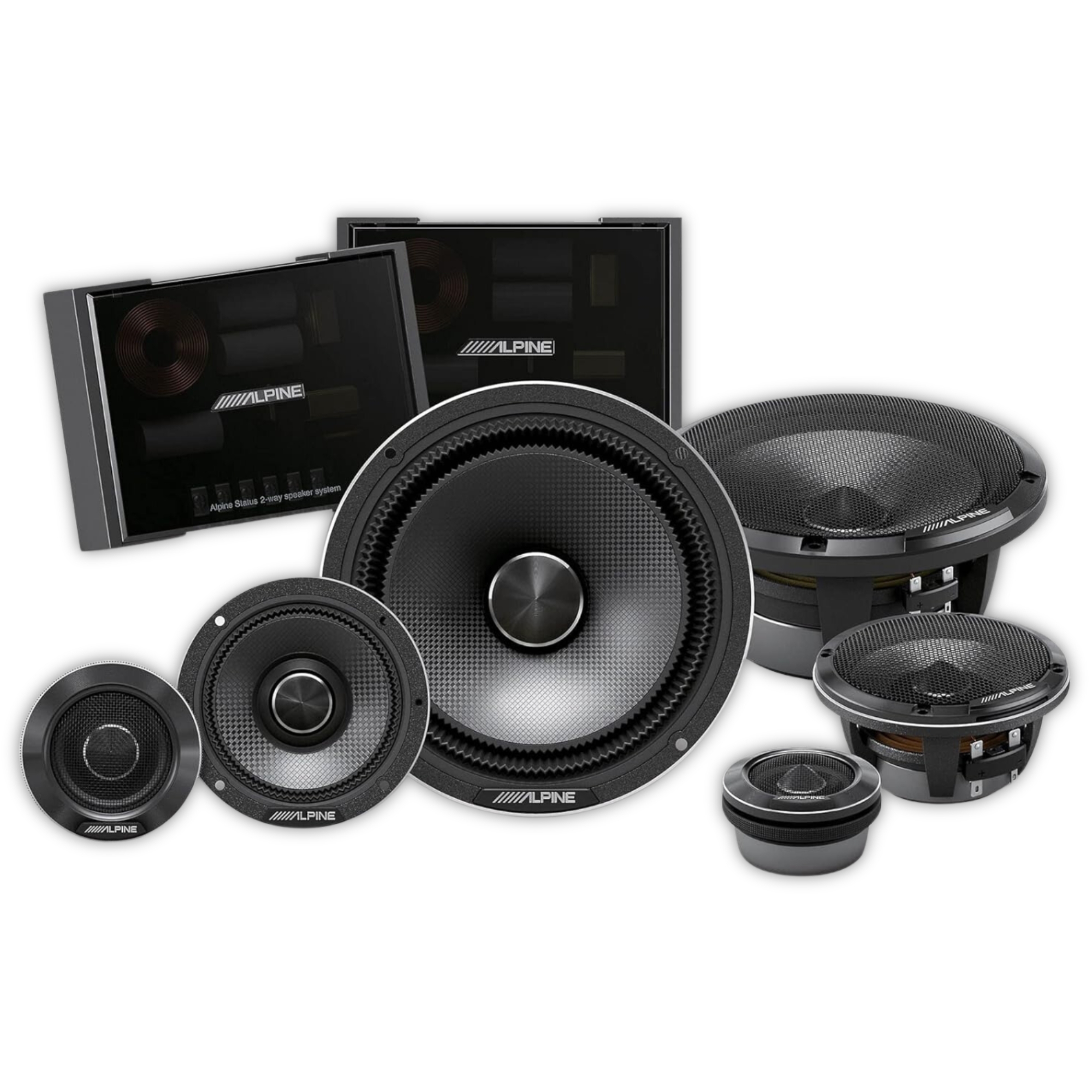 Set de Medios Alpine HDZ-653 Hi-Res 6.5 PLG 3 Vias 300W Máx