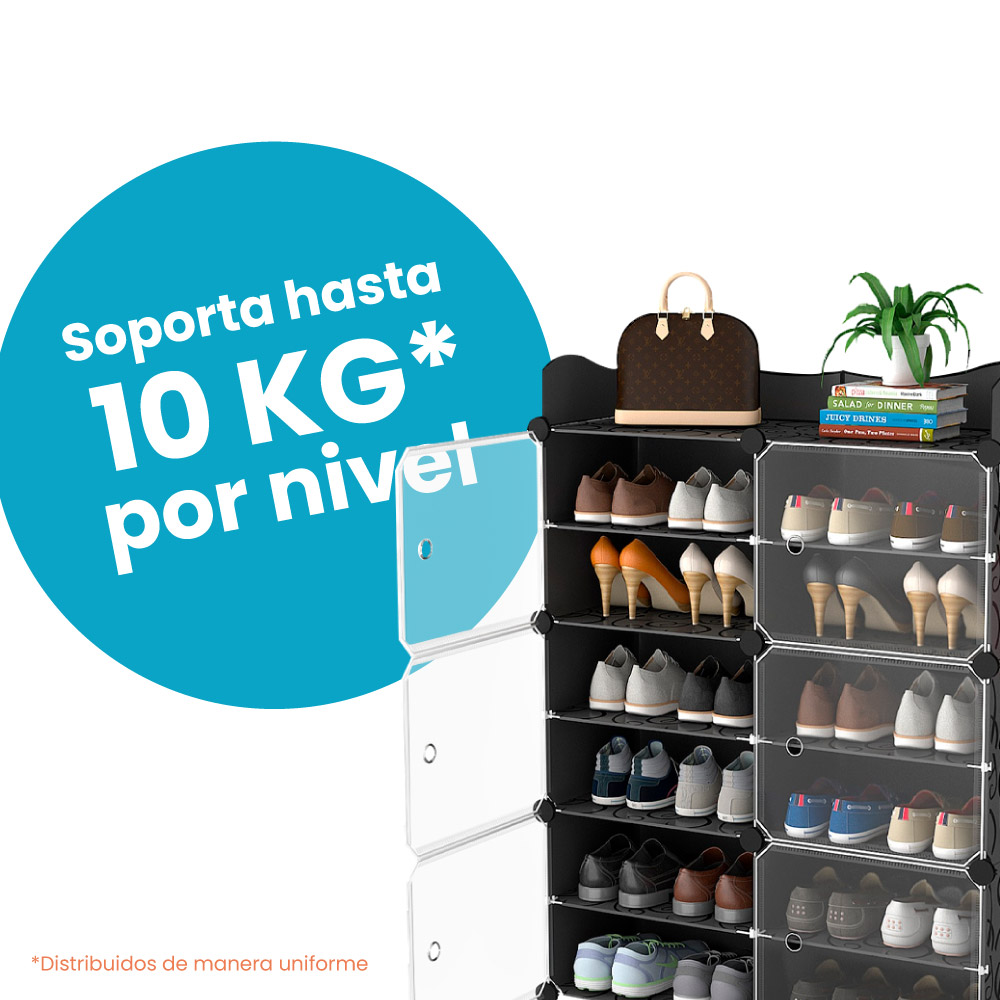 Modular plástico 12 niveles zapatero 24 Pares 