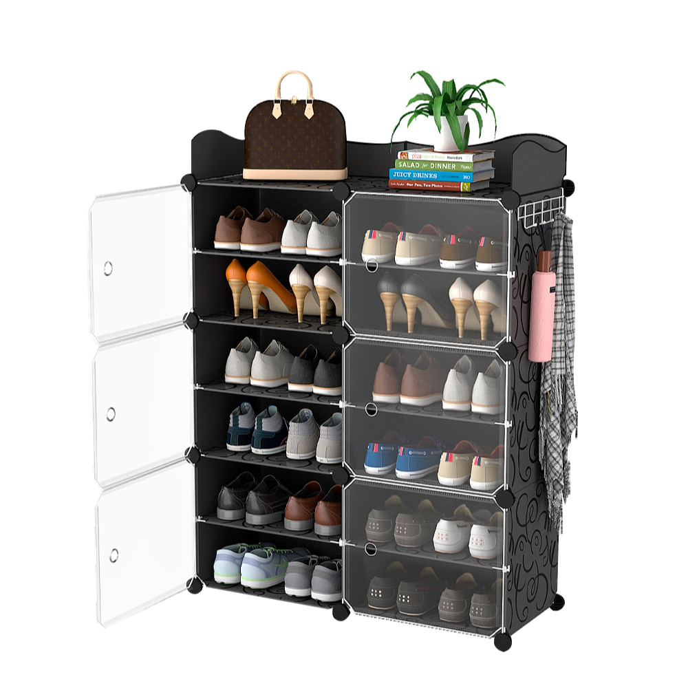 Modular plástico 12 niveles zapatero 24 Pares 