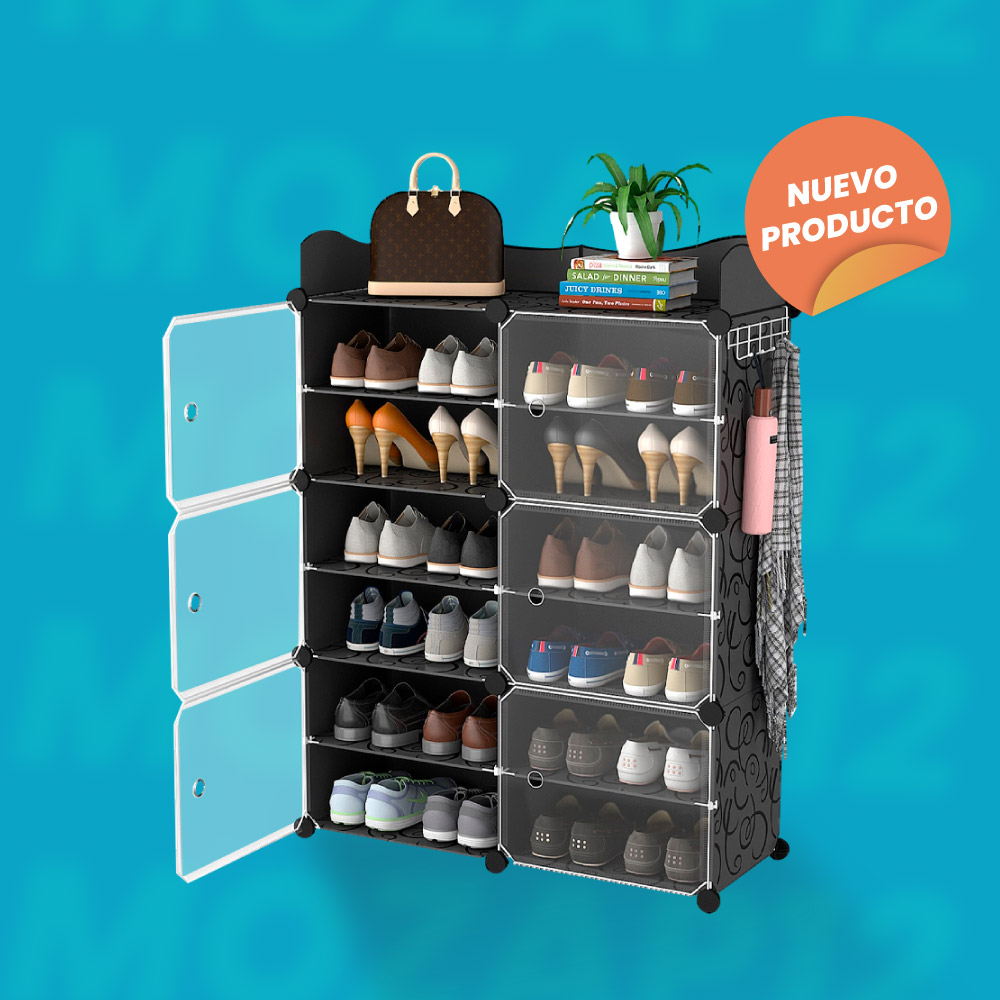 Modular plástico 12 niveles zapatero 24 Pares 
