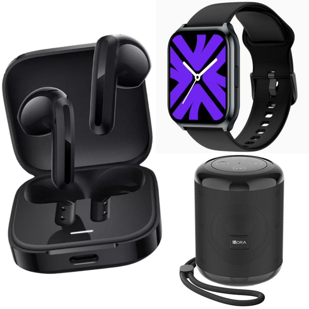 Audifonos Buds 6 Active + Smartwatch Filwans GTS Mini + Bocina Portátil 1hora