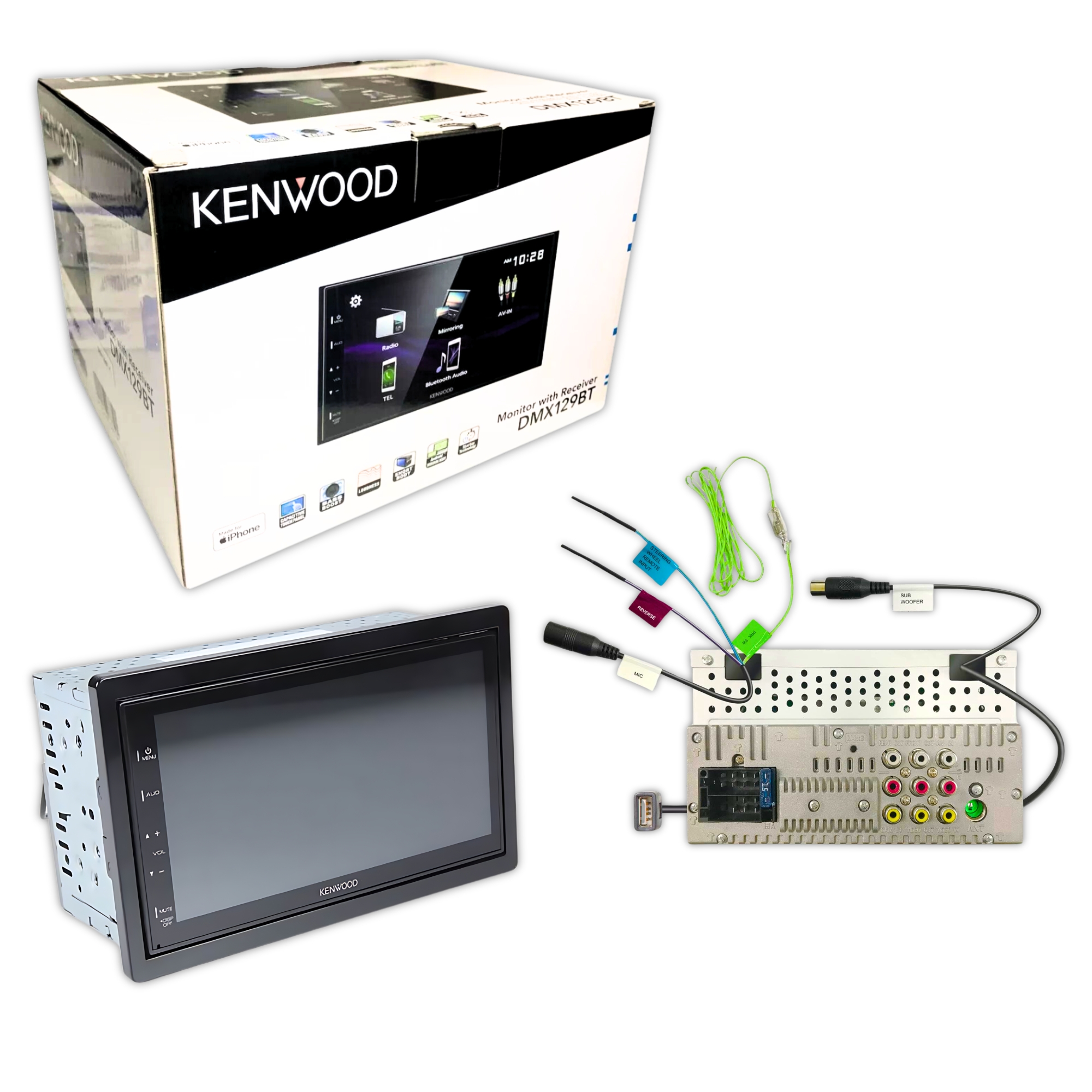 Pantalla Kenwood DMX129BT 6.8 PLG Android iPhone Mirror Link