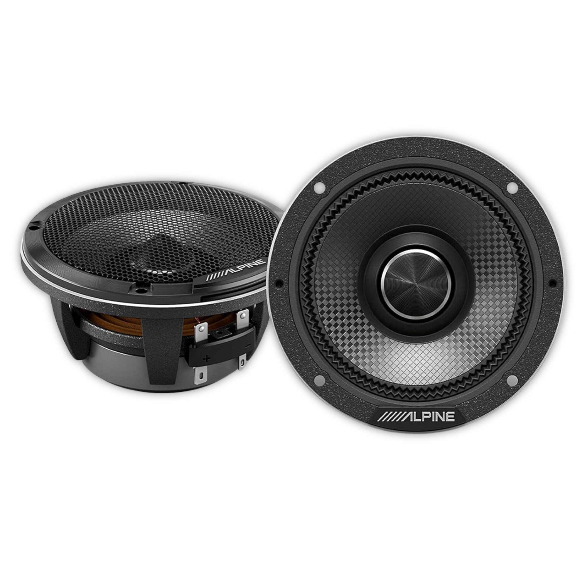 Set de Medios Alpine HDZ-653 Hi-Res 6.5 PLG 3 Vias 300W Máx