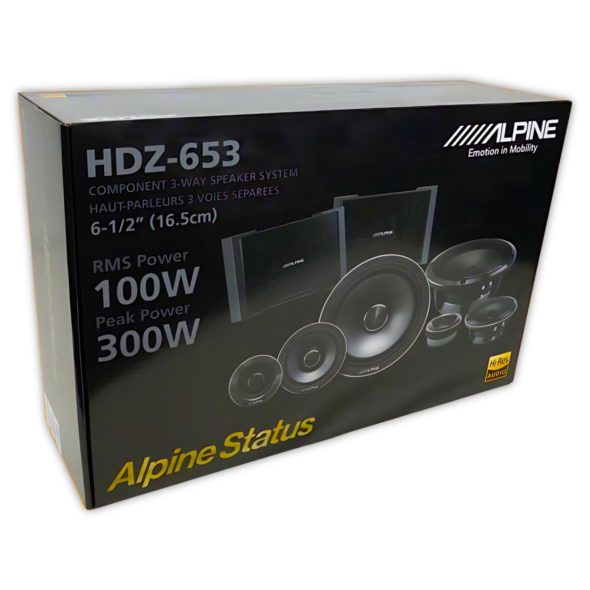 Set de Medios Alpine HDZ-653 Hi-Res 6.5 PLG 3 Vias 300W Máx