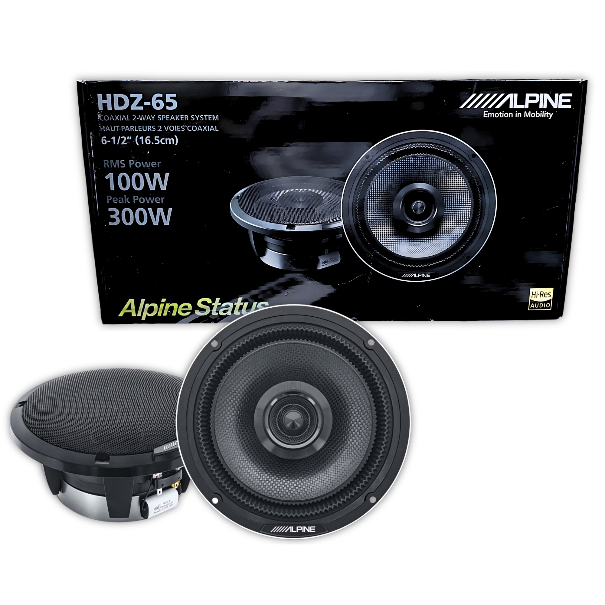 Par De Bocinas Alpine HDZ-65 6.5 PLG Hi-Res Audio 300 W Max