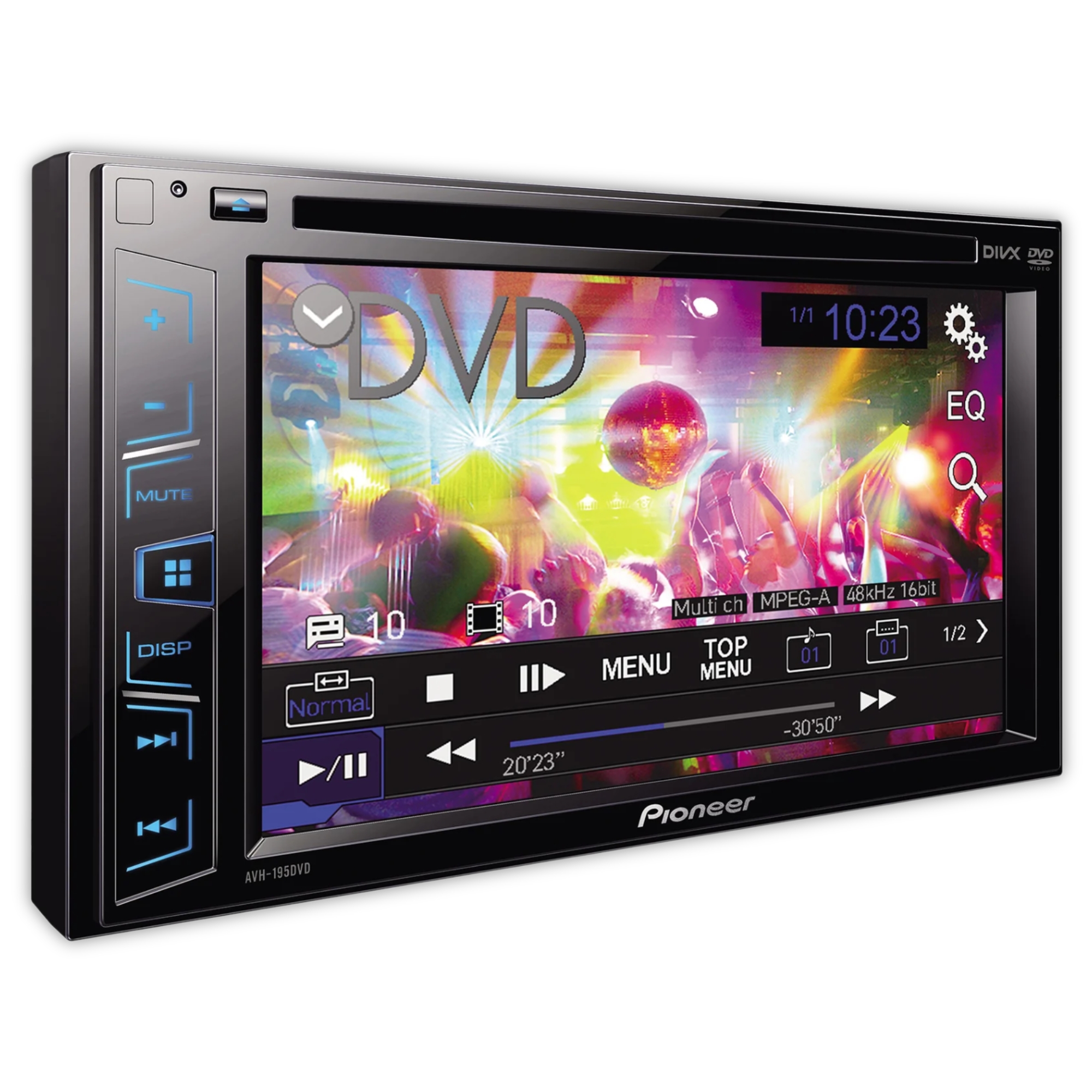 Autoestéreo con Pantalla Pioneer AVH195DVD4 6.2 PLG 2 Din Sin BT