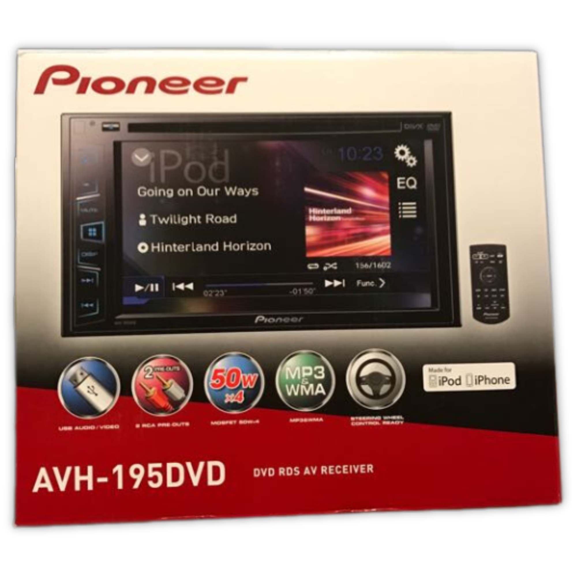Autoestéreo con Pantalla Pioneer AVH195DVD4 6.2 PLG 2 Din Sin BT