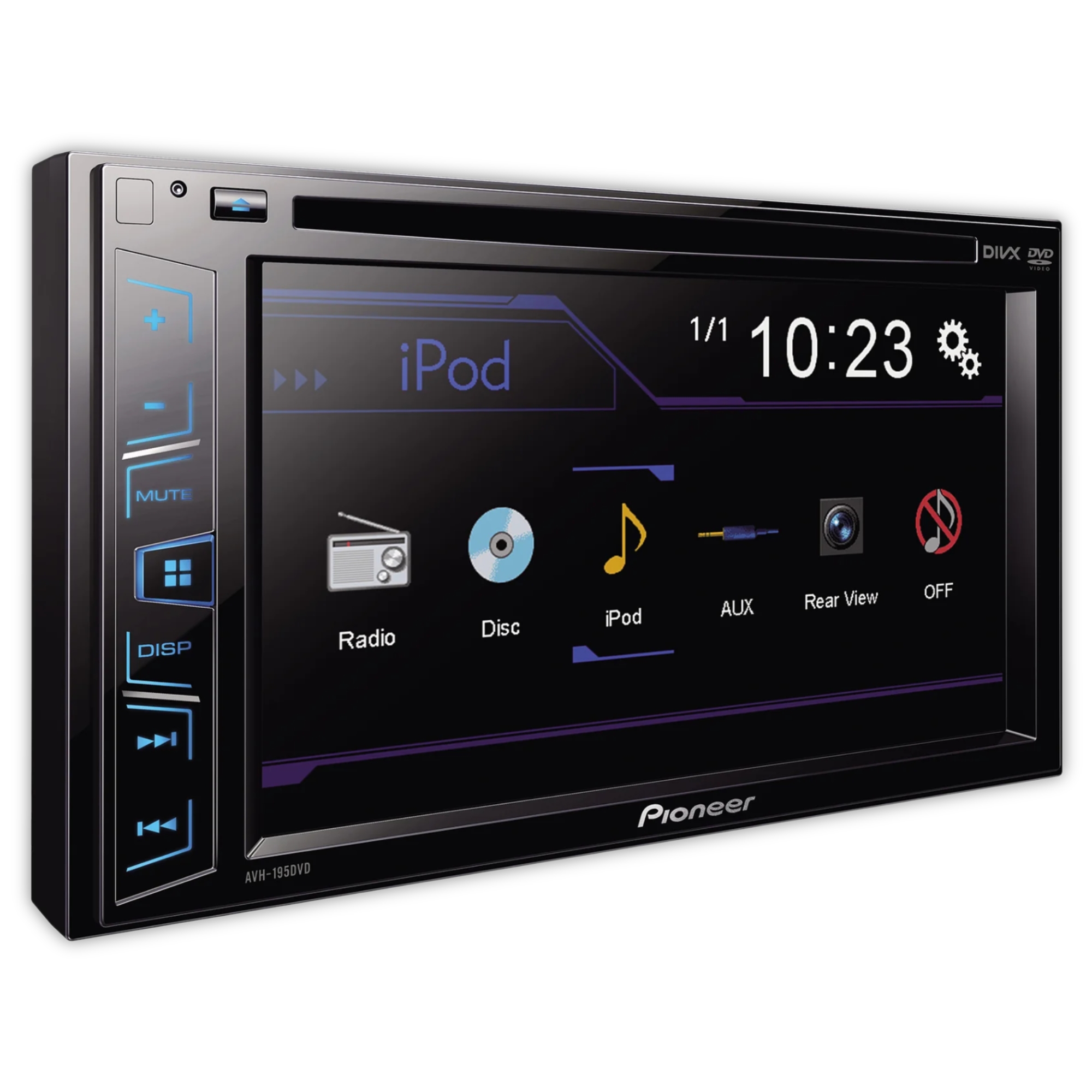 Autoestéreo con Pantalla Pioneer AVH195DVD4 6.2 PLG 2 Din Sin BT